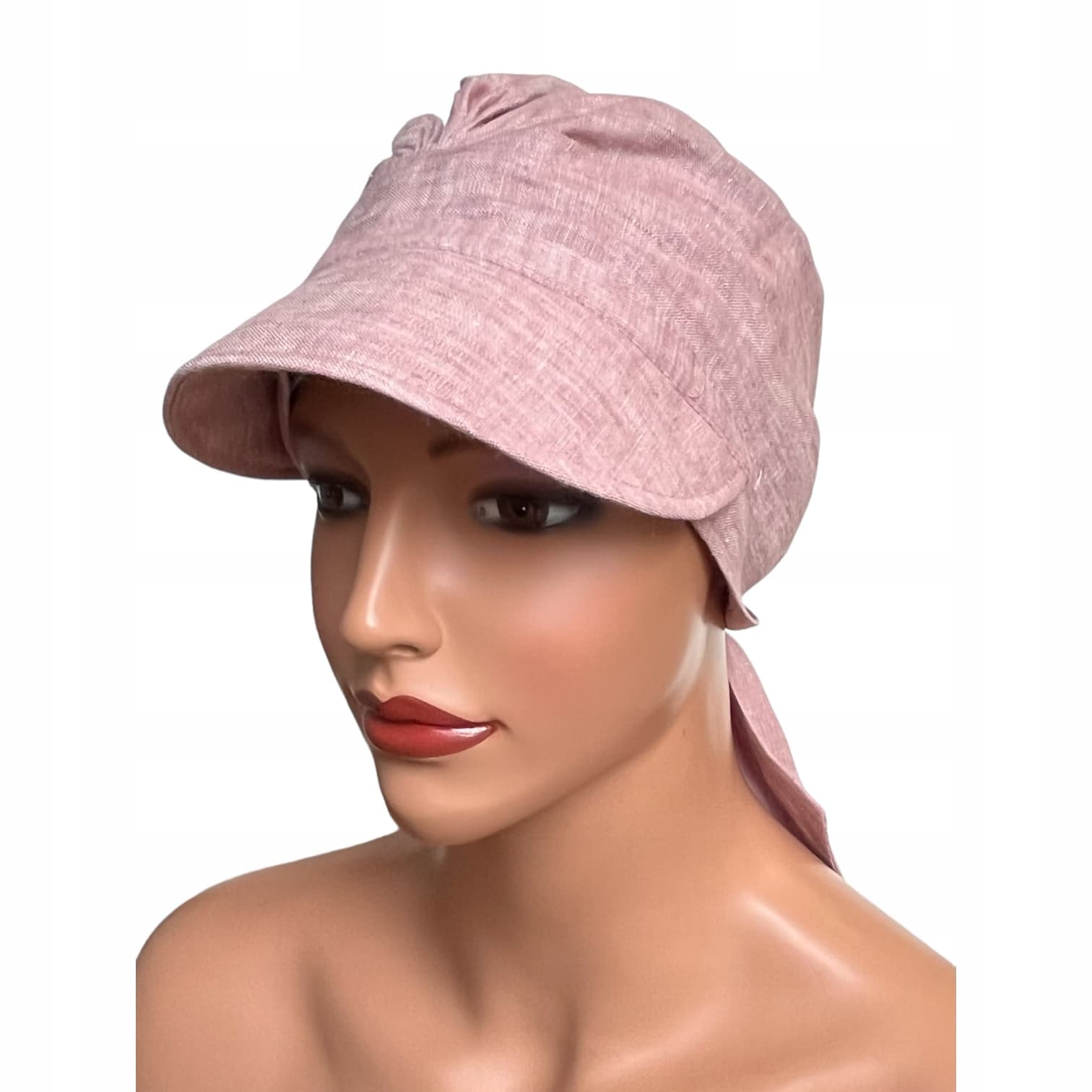 Tess z daszkiem len róż